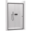 CERANO - Sprchové posuvné dveře Varone POINT L/P - 6 mm - černá matná, transparentní sklo - 130x195 cm