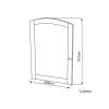 RETRO zrcadlo v dřevěném rámu 650x910mm, starobílá