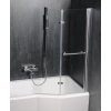 ODESSA pneumatická vanová zástěna 970 mm, stříbrný rám, čiré sklo