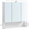 Zrcadlová skříňka - bílá - 70x70x14,5 cm