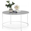 Konferenční stolek - bílá/šedá - 84x45,5x84 cm