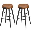 Barová židle - hnědá - 49,5x63x49,5 cm - set 2 ks