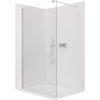 CERANO - Sprchová zástěna Walk-in Onyx Round L/P - 8 mm - kulatá vzpěra - chrom, transparentní sklo - 70x200 cm