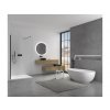 CERANO - Sprchová zástěna Walk-in Onyx Round L/P - 8 mm - kulatá vzpěra - černá matná, transparentní sklo - 70x200 cm