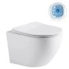 CERANO - WC závěsné Verde, Rimless + Slim/UF sedátko - bílá lesklá - 49x36 cm