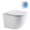 CERANO - WC závěsné Verde, Rimless + Slim/UF sedátko - bílá lesklá - 49x36 cm