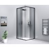 SIGMA SIMPLY BLACK čtvercový sprchový kout 900x900 mm, rohový vstup, Brick sklo