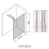 CERANO - Sprchová zástěna Walk-in Onyx Round L/P - 8 mm - kulatá vzpěra - chrom, transparentní sklo - 130x200 cm