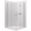 CERANO - Sprchový kout Volpe Duo L/P - 6 mm - chrom, transparentní sklo - 80x80x190 cm - zalamovací