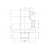 MINIMAL rohový ventil s rozetou, 1/2"x 3/8" pro teplou vodu, nerez mat