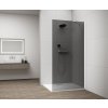 ESCA WHITE MATT jednodílná sprchová zástěna k instalaci ke stěně, kouřové sklo, 1500 mm