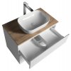 ALTAIR skříňka s deskou 78,5 cm, bílá/dub emporio