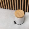 Odpadkový koš Erga Bin - bílá/přírodní - 16,5x24,5x16,5 cm