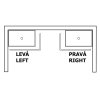 KARIA 120x70 rohový panel, výška 11 cm, levý