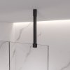 CERANO - Sprchová vzpěra Onyx - hranatá - 40x1,9 cm - černá matná