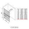 CERANO - Sprchová zástěna Walk-in Onyx Round L/P - 8 mm + polička/držák na ručníky - kulatá vzpěra - černá matná, transparentní sklo - 160x200 cm