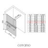 CERANO - Sprchová zástěna Walk-in Onyx Round L/P - 8 mm + polička/držák na ručníky - kulatá vzpěra - černá matná, grafitové sklo - 80x200 cm
