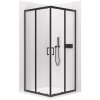 NIORO - Sprchový kout Fabrizio L/P + FastInstall - 5 mm - černá matná, transparentní sklo - 90x90x190 cm - posuvný