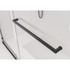 CERANO - Sprchová zástěna Walk-in Medin L/P - 8 mm - černá matná, transparentní sklo - 180x195 cm - dvoudílná posuvná