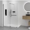 CERANO - Sprchová zástěna Walk-in Medin L/P - 8 mm - černá matná, transparentní sklo - 180x195 cm - dvoudílná posuvná