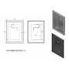 LUMINAR zrcadlo s LED osvětlením v rámu 600x800mm, chrom