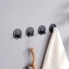 CERANO - Samolepící věšák na ručníky Reno - černá matná