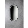 KAIRA oválné zrcadlo s LED osvětlením 45x90cm, černá mat