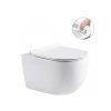 CERANO - Kompletní podomítkový WC set Felci - bílá lesklá - WC tlačítko Classic, chrom - předstěnová instalace