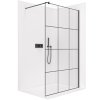 CERANO - Sprchová zástěna Walk-in Onyx Round L/P - 8 mm - kulatá vzpěra  - černá matná, industriální sklo - 110x200 cm