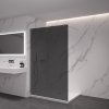 CERANO - Sprchová zástěna Walk-in Onyx Round L/P - 8 mm - kulatá vzpěra - chrom, grafitové sklo - 100x200 cm