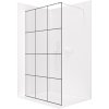 CERANO - Sprchová zástěna Walk-in Onyx Round L/P - 8 mm - kulatá vzpěra  - bílá matná, industriální sklo - 100x200 cm