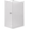 CERANO - Sprchová zástěna Walk-in Onyx Round L/P - 8 mm - kulatá vzpěra - chrom, mléčné sklo - 120x200 cm
