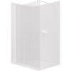 CERANO - Sprchová zástěna Walk-in Onyx Round L/P - 8 mm - kulatá vzpěra - bílá matná, rýhované sklo - 90x200 cm