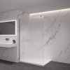 CERANO - Sprchová zástěna Walk-in Onyx Round L/P - 8 mm - kulatá vzpěra - chrom, rýhované sklo - 150x200 cm