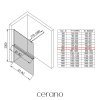 CERANO - Sprchová zástěna Walk-in Onyx Round L/P - 8 mm + polička/držák na ručníky - kulatá vzpěra - černá matná, mléčné sklo - 90x200 cm