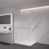 CERANO - Sprchová zástěna Walk-in Onyx Round L/P - 8 mm + polička/držák na ručníky - kulatá vzpěra - chrom, rýhované sklo - 100x200 cm