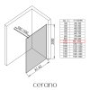 CERANO - Sprchová zástěna Walk-in Onyx Cube L/P - 8 mm - hranatá vzpěra - zlatá kartáčovaná, rýhované sklo - 100x200 cm