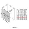 CERANO - Sprchová zástěna Walk-in Onyx Cube L/P - 8 mm + polička/držák na ručníky - hranatá vzpěra  - chrom, industriální sklo - 130x200 cm