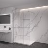 CERANO - Sprchová zástěna Walk-in Onyx Cube L/P - 8 mm + polička/držák na ručníky - hranatá vzpěra  - chrom, industriální sklo - 160x200 cm