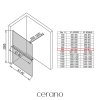 CERANO - Sprchová zástěna Walk-in Onyx Cube L/P - 8 mm + polička/držák na ručníky - hranatá vzpěra - chrom, mléčné sklo - 90x200 cm