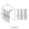 CERANO - Sprchová zástěna Walk-in Onyx Cube L/P - 8 mm + polička/držák na ručníky - hranatá vzpěra - chrom, rýhované sklo - 110x200 cm