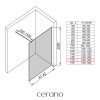 CERANO - Sprchová zástěna Walk-in Onyx Cube L/P - 8 mm - hranatá vzpěra - chrom, transparentní sklo - 150x200 cm