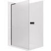 CERANO - Sprchová zástěna Walk-in Onyx L-levá vzpěra - 8 mm - černá matná, mléčné sklo - 120x200 cm