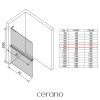 CERANO - Sprchová zástěna Walk-in Onyx L-levá vzpěra - 8 mm + polička/držák na ručníky - černá matná, rýhované sklo - 80x200 cm