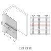 CERANO - Sprchová zástěna Walk-in Onyx L-pravá vzpěra - 8 mm + polička/držák na ručníky - černá matná, grafitové sklo - 90x200 cm