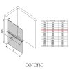 CERANO - Sprchová zástěna Walk-in Onyx L-pravá vzpěra - 8 mm + polička/držák na ručníky - černá matná, mléčné sklo - 70x200 cm