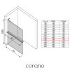 CERANO - Sprchová zástěna Walk-in Onyx L-pravá vzpěra - 8 mm + polička/držák na ručníky - černá matná, rýhované sklo - 120x200 cm