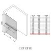 CERANO - Sprchová zástěna Walk-in Onyx L-pravá vzpěra - 8 mm + polička/držák na ručníky - černá matná, rýhované sklo - 160x200 cm