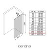 CERANO - Sprchová zástěna Walk-in Onyx Y L/P - 8 mm - černá matná, transparentní sklo - 150x200 cm