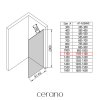 CERANO - Sprchová zástěna Walk-in Onyx Y L/P - 8 mm - chrom, mléčné sklo - 110x200 cm